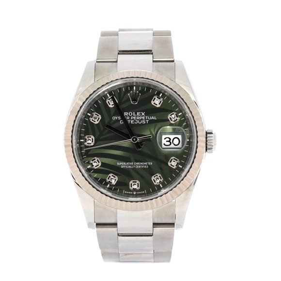 Rolex Jewelry - Rolex 36 Oyster Perpetual Datejust Palm Motif Automatic Watch